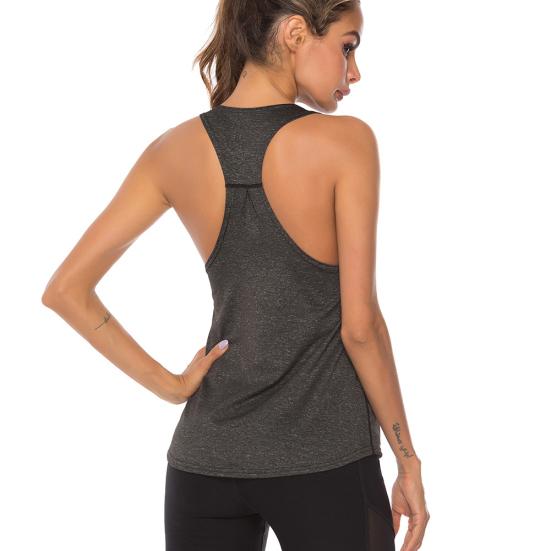 Women U Neck Sleeveless Quick Dry Racerback Vest Running Yoga Sports Tank Top