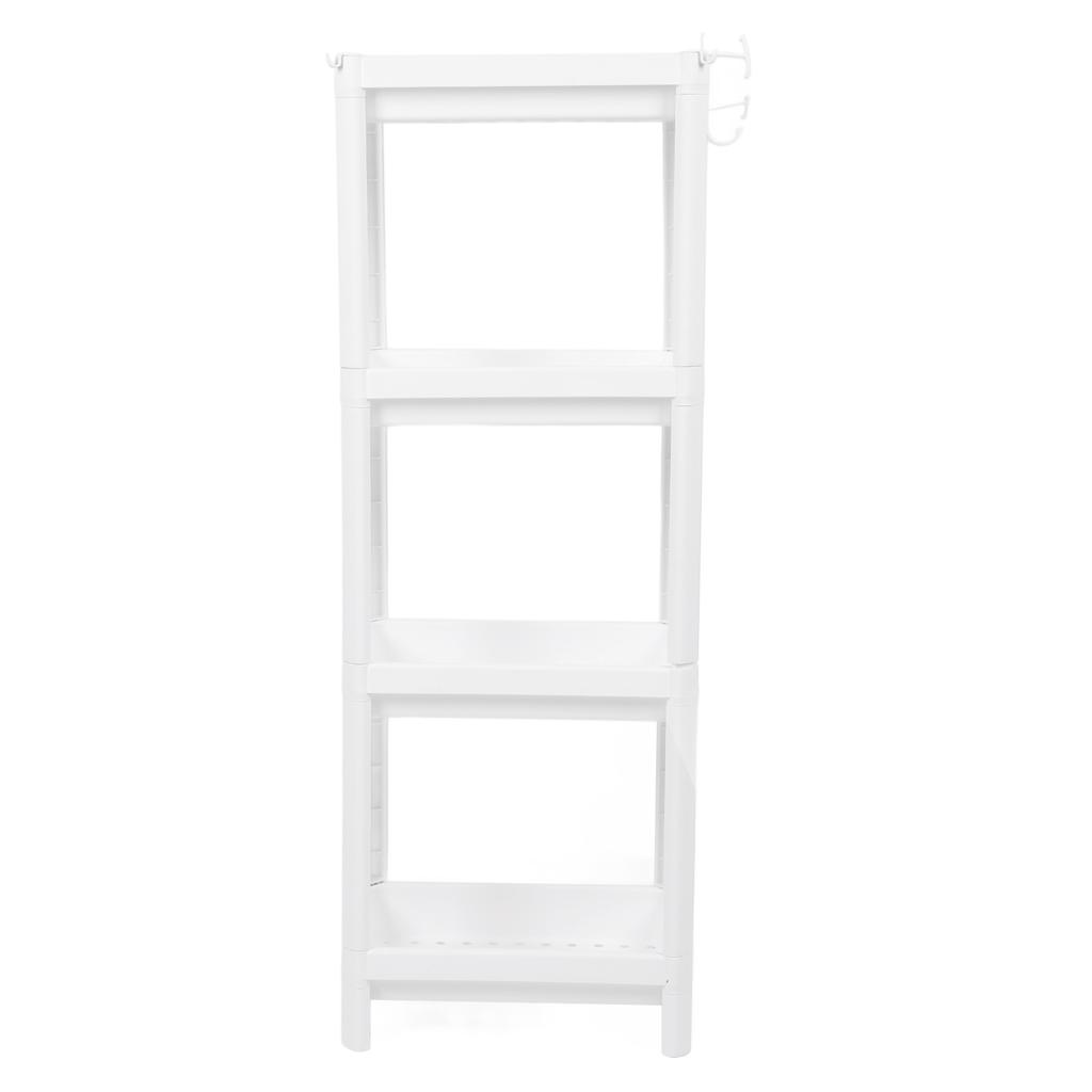 Bathroom Tower Shelf Plastic Freestanding Storage Rack Organizer Multifunctional Shelving Unit for Living Room Bedroom