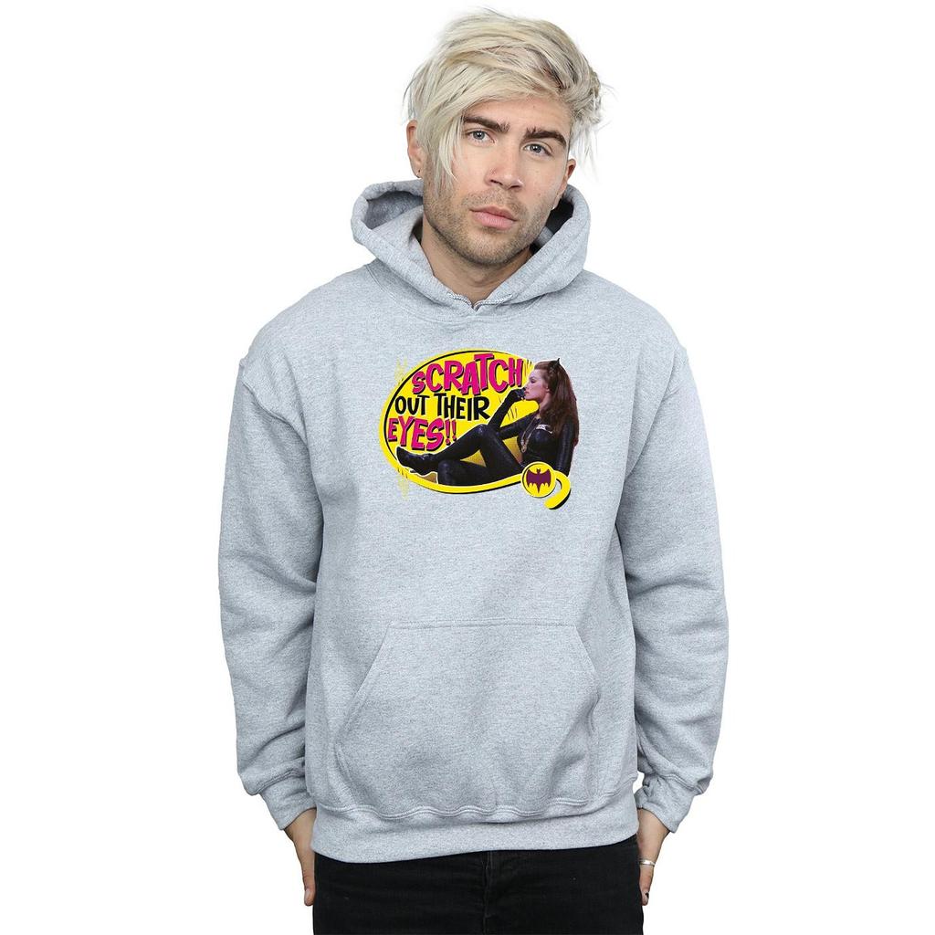 DC Comics Mens Batman TV Series Catwoman Scratch Hoodie