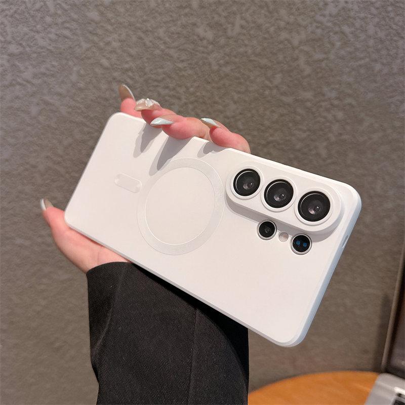 Soft Matte For Magsafe Phone Case For Samsung Galaxy S26 S25 S24 S23 S22 S21 Ultra Plus FE Edge Luxury Magnetic Shockproof Cover