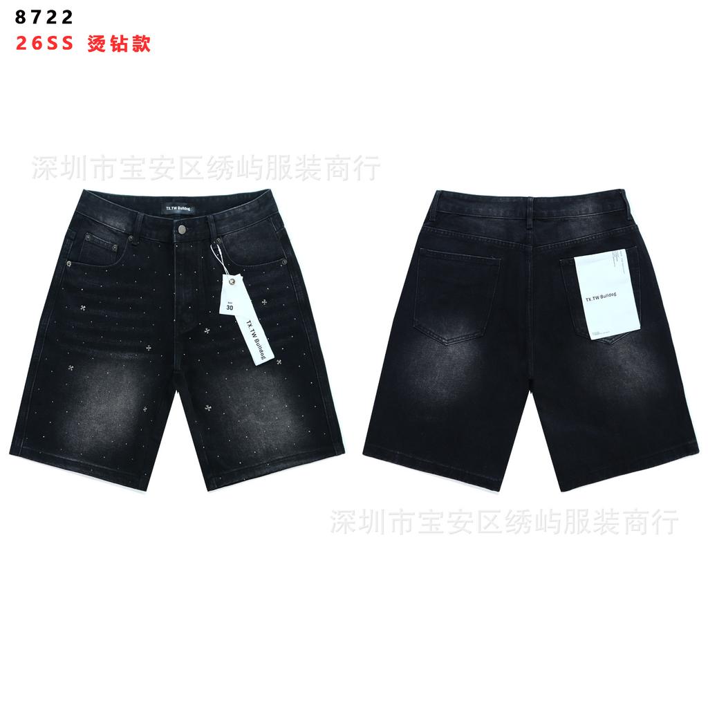 2026 Frühling und Herbst Neu Y2K Gypsy Stern Alt Gewaschen Lässig Locker Shorts Großhandel des gleichen Stils für Männer und Frauen