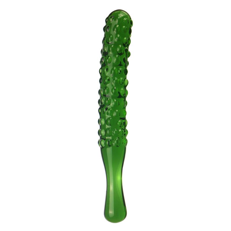 Glass Green Cucumber Adult Toy – Erotic Masturbator & Anal Plug