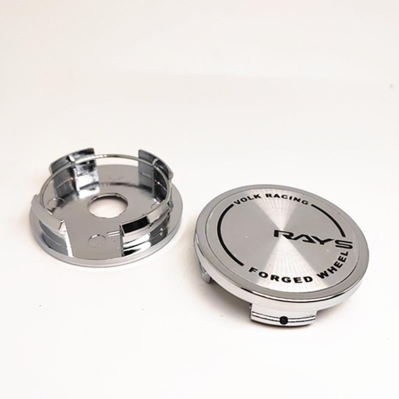 4 Stück 58mm Felgendeckel Nabe für Volk Rays Racing VR 52mm Felgen Abdeckung Logo Emblem Abzeichen Auto Styling Zubehör
