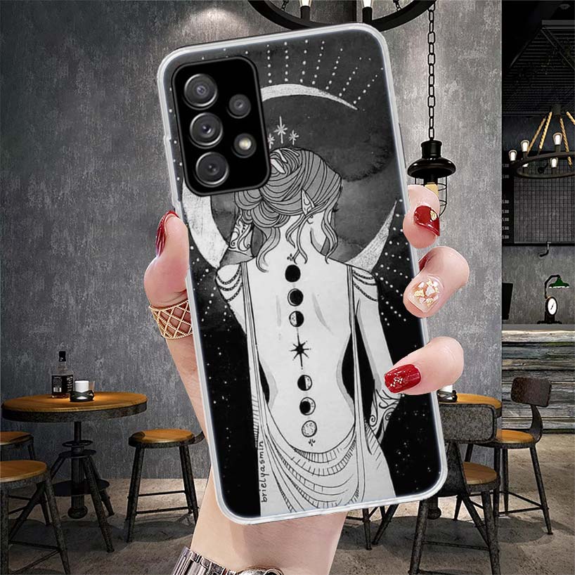 Moon Mystery Totem Witche Soft Phone Case For Samsung Galaxy A13 A14 A15 A16 A17 A53 A54 A55 A56 A57 A33 A34 A35 A36 A37 A23 A24