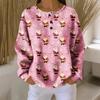 Women's Casual Shirts Long Sleeve Tops Button Up V Neck Loose Knit Fall Favorites For Women
