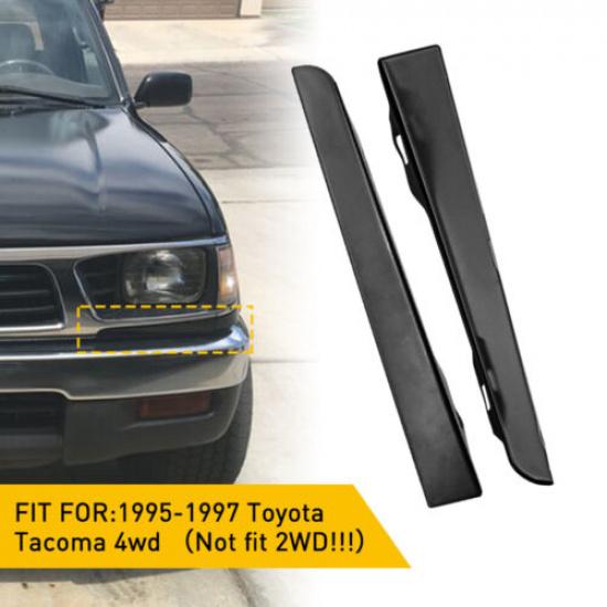 LH+RH Front Grille Headlight Filler Molding Trim Panel For 1995-97 Toyota Tacoma