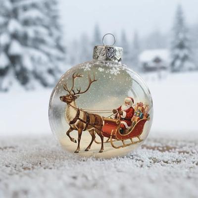 Vintage Christmas Baubles Plastic Hanging Ornaments with Classic Holiday Designs Festive Tree Decor for Home Office Party