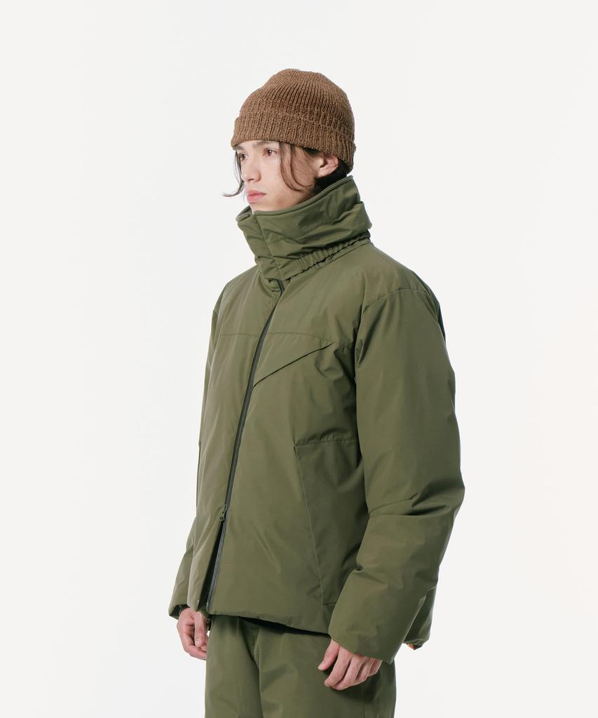 Milacode Flap Detail Padding Jacket (3M Featherless Semi Over Fit) (Green)
