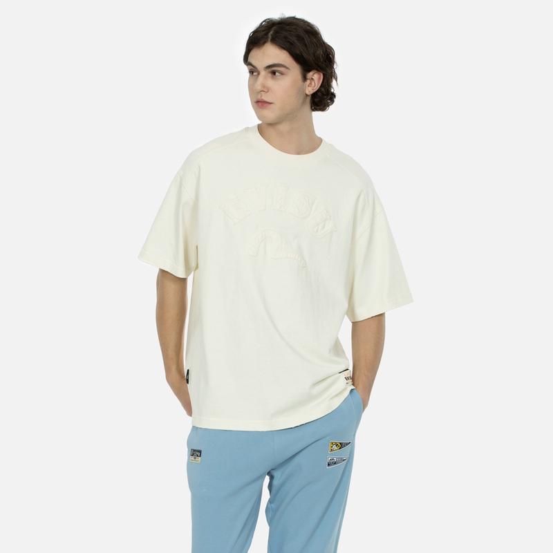 EVISU T-Shirts Men's Crew Neck Moderate Straight Fit 2ESEPM4TS1204LFCT
