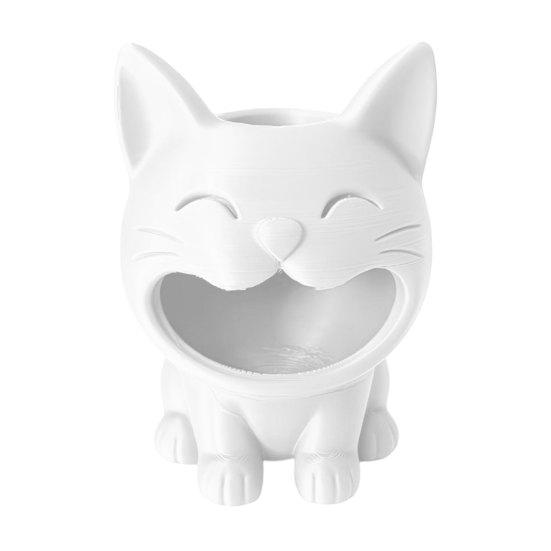 3D Printed Cat Shaped Candy Bowl Cute Cat Storage Container Desktop Pen Holder