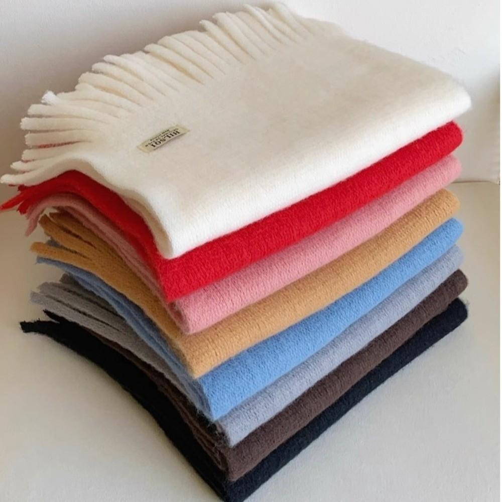 Long Tassel Winter Cashmere Scarves Thicken Long Shawl Elegant Winter Wool Scarf  Autumn Winter