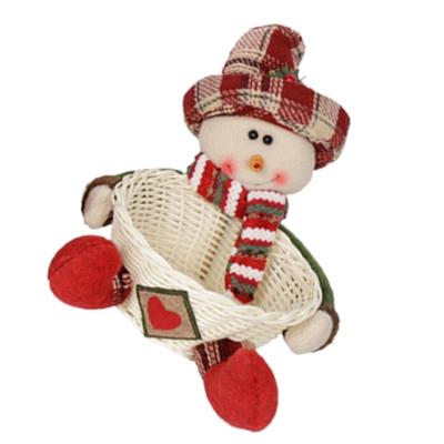 Festival Santa Candy Basket Christmas Decoration Fabric Candy Container For Holiday Homes Party Office Decors