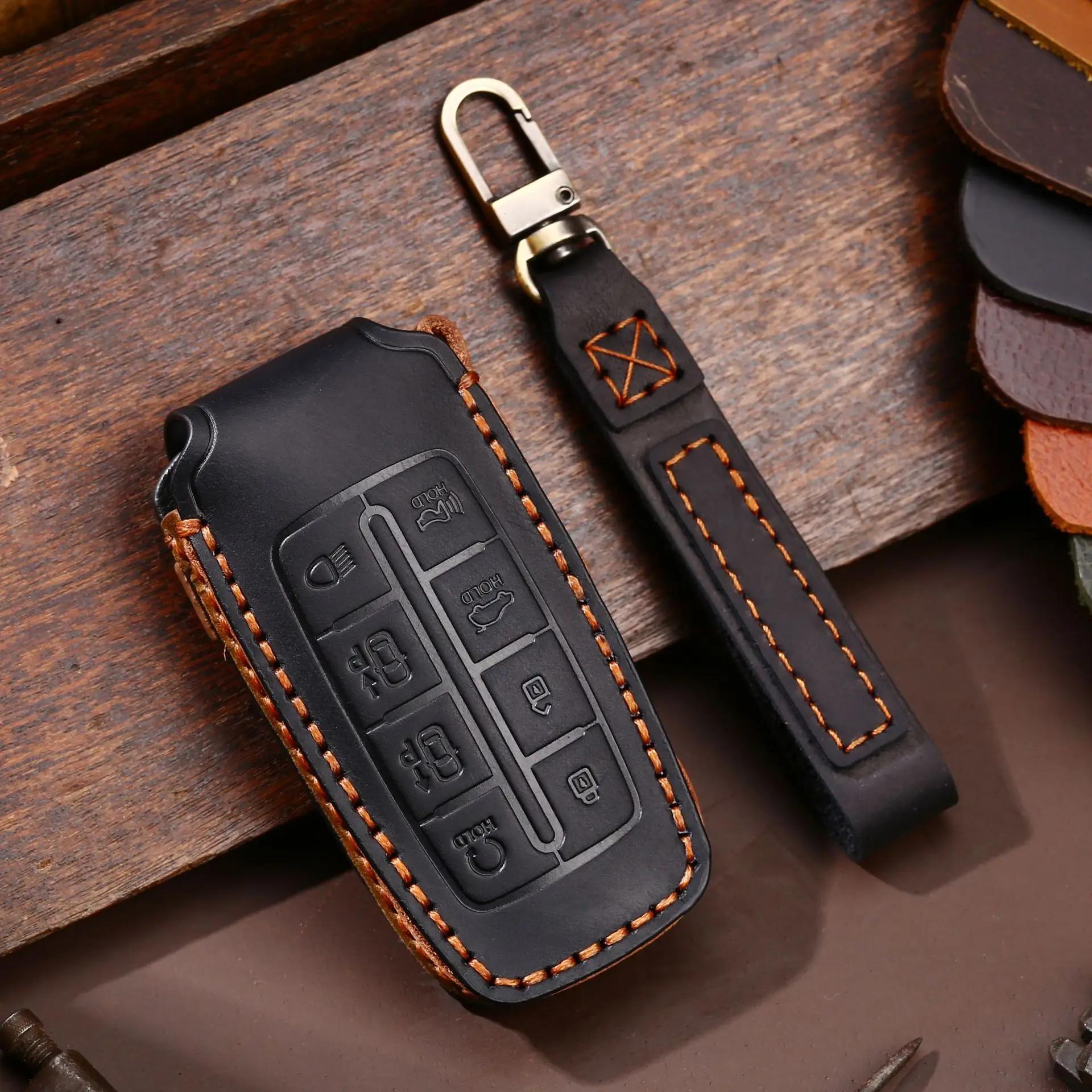 

8/6/4 Button Car Key Case Cover Holder Key Shell for Hyundai Genesis GV70 GV80 GV90 2020 2021 2022 Keychain Accessories