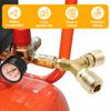 Brass Compressed Air Distributor 200 PSI Air Switch 1/4 Male Plug Nipple Compressed Air Hose Compressor 2-Way Couplings