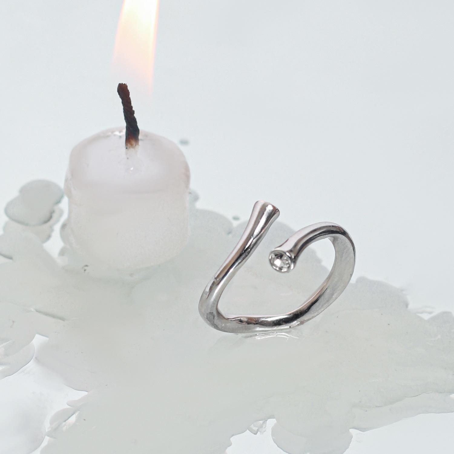 

Cross Tide Cool Female Opening Adjustable Niche Design Simple Fashion Cold Wind Index Finger Ring Zircon adjustable opening