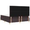 Box Spring Bed with Mattress Dark Brown 180 x 200 cm Fabric
