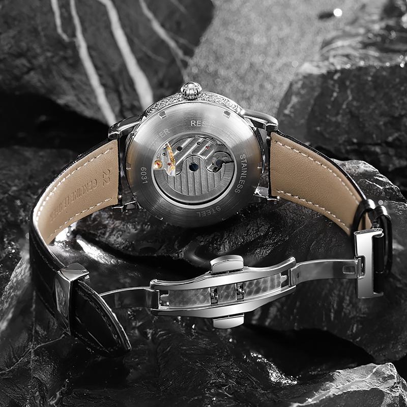 Najlepsza Marka Luksusowa Moda Biznesowa Męskie Zegarki Automatyczny Mechanizm Zegarki Mechaniczne Wodoodporny Luminous Tourbillon Zegarek na Rękę