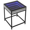 VidaXL Table de chevet avec LED infini sonoma gris 40x40x51 cm 3284094