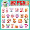 50 Cute Pink Animal Stickers New Products Cartoon Cartoon 3D Avatar Graffiti Stickers DIY Suitcase Stickers