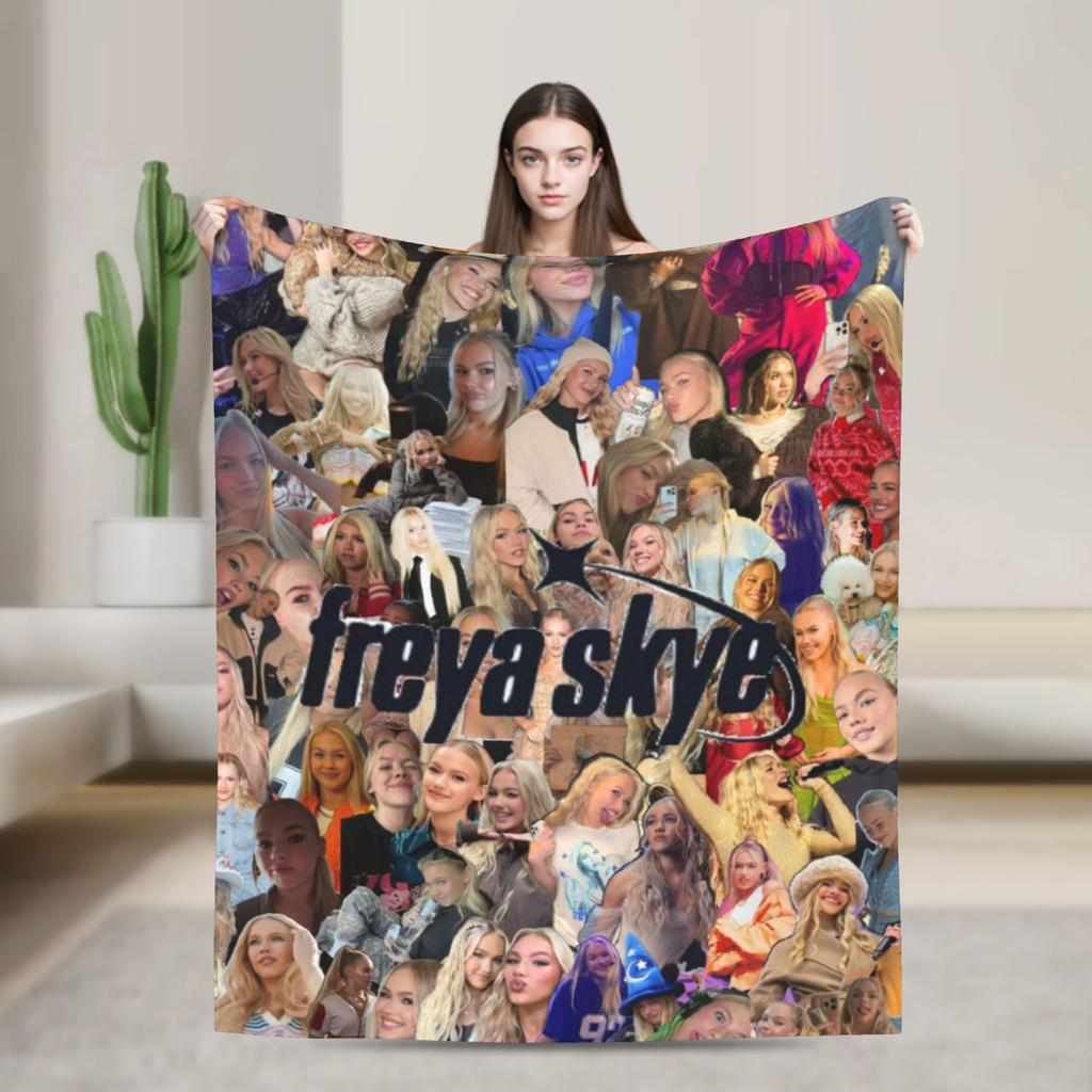 Freya Skye Super Soft Blanket Travel Plush Bedding Throws Funny Living Room Flannel Bedspread Sofa Bed Cover