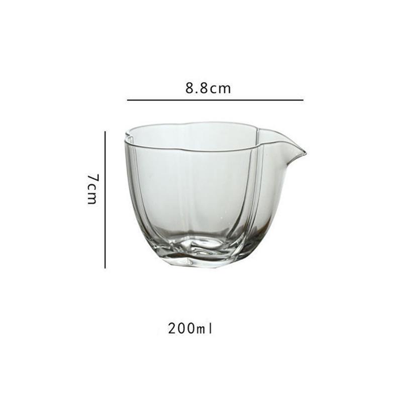 200ml Haitang High Borosilicate Glass Tea Pitcher Fair Mug Heat resistant Chahai Tea Cup Tea Dispenser Kungfu Tea Set Teaware