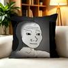 Feels Guy Wojak Meme Funny  Double-Sided Printed Cushion Cover Bedroom Bedside Sofa Pillow Case