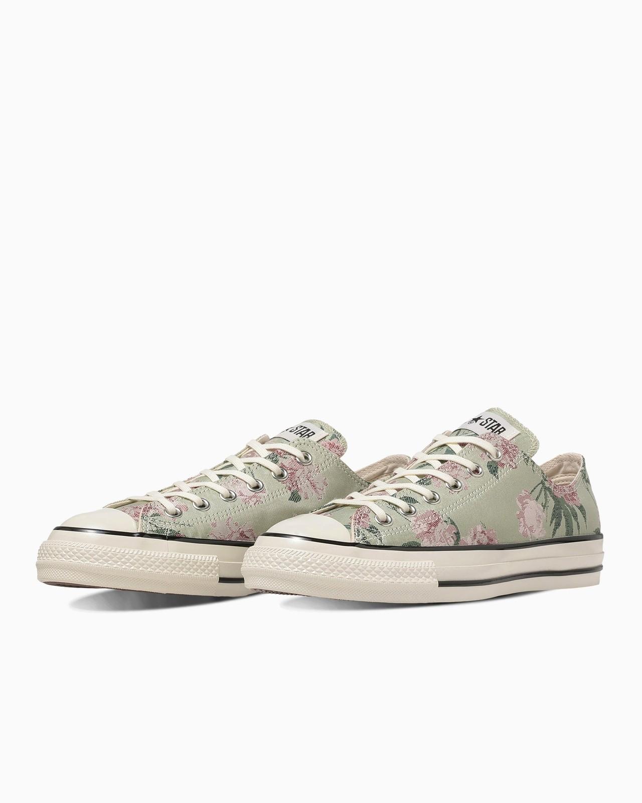 31318091 Converse All Star Aged FJ OX Smoky GreenClassic Pink (Men s) 9.5