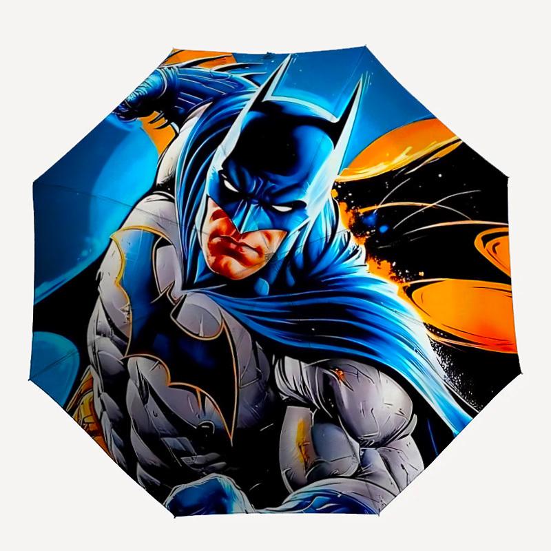 

1pc Batman Hero Automatic Folding Umbrella - Compact 8-Rib Design,Festive Gift for Friends & Family, Compact Umbrella 22076