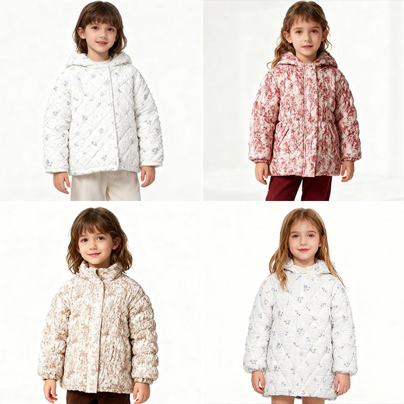 Thickened Pure Cotton Crepe Quilted Cotton Fabric Double-layer Gauze Printing for Children's Clothing Coat DIY Sewing Fabrics