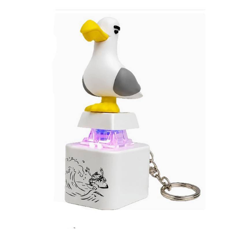 Monkey, Pigeon, Lamb, Donkey Animal Keychain, Clicker With Led Light, Adult Stress Relief And Anxiety Sensing Toy