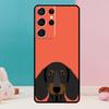 Cartoon Dachshund Sausage Dog Phone Case For Samsung Galaxy S25 S24 S23 S22 S21 Ultra S9 S10 Plus S20 FE Funda Cover Shell
