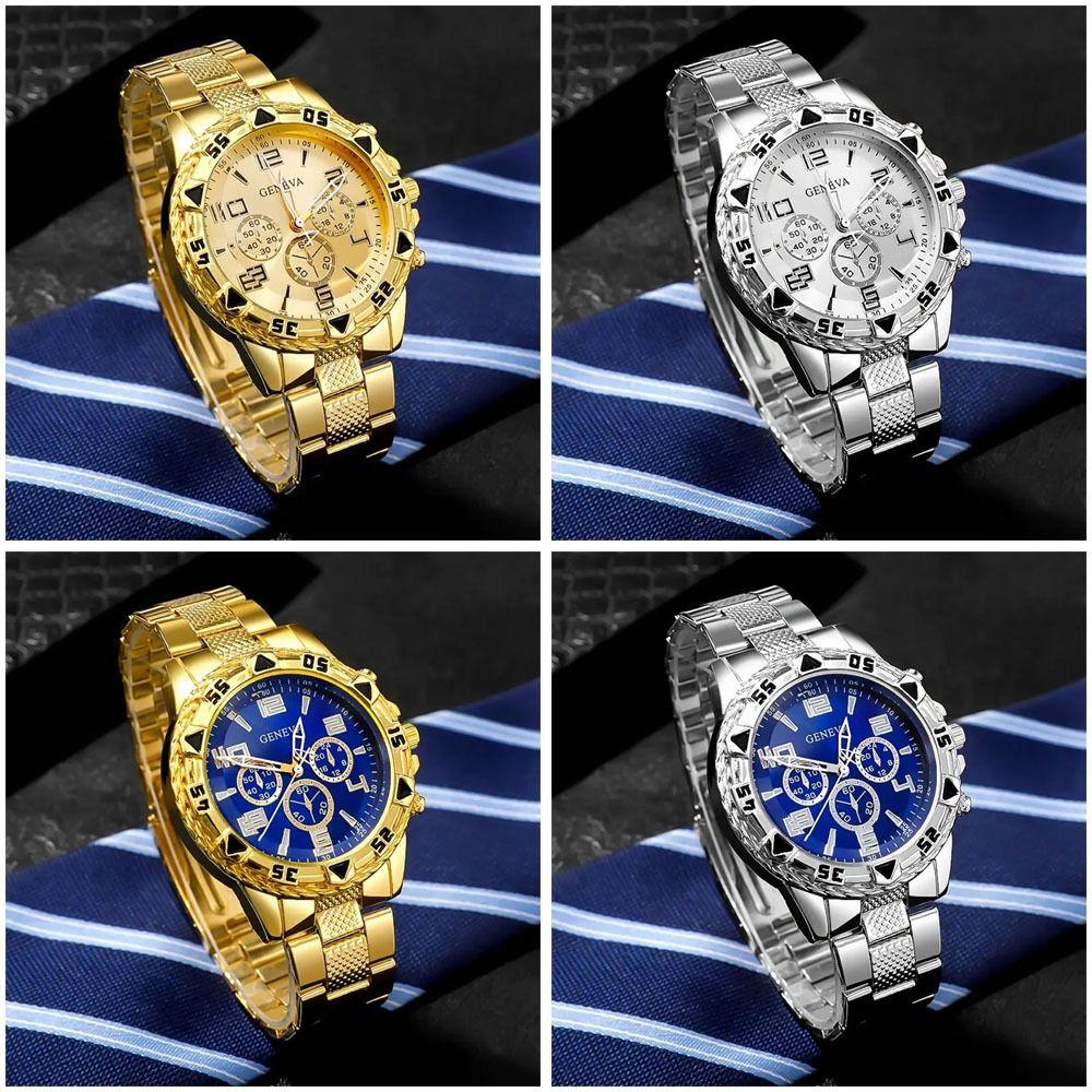 Stainless Steel Watchband Men Wristwatch Casual Business Watch Creative Quartz Watch