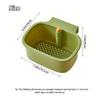 1pc Sink Drain Basket - Duty Hanging Drainer with Overflow Hole, Kitchen Sink Filter, Plastic Sink Strainer for Dishwashing, Prevents Clogs