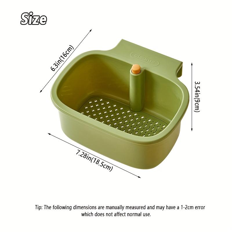 1pc Sink Drain Basket - Duty Hanging Drainer with Overflow Hole, Kitchen Sink Filter, Plastic Sink Strainer for Dishwashing, Prevents Clogs