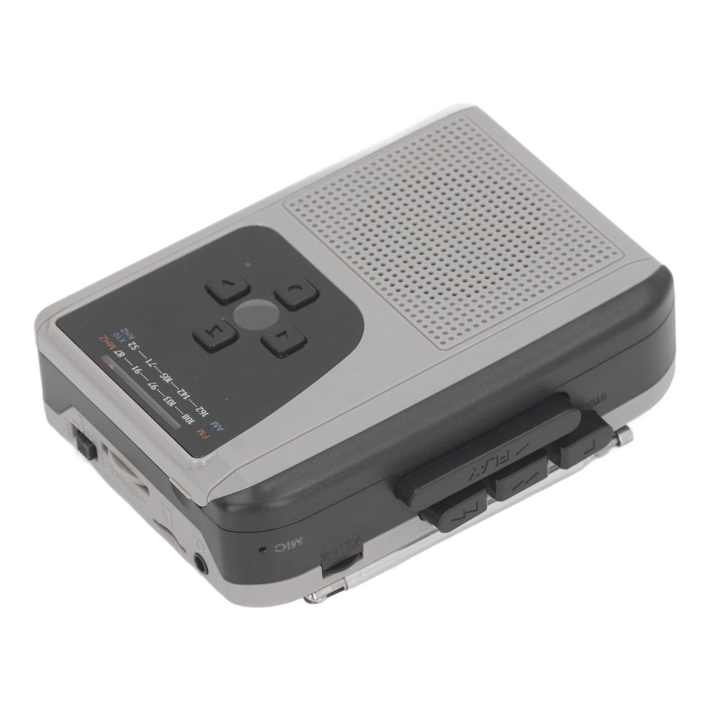 Tragbarer Kassettenplayer Recorder Eingebautes Mikrofon Lautsprecher 2 AA Batterie USB Stromversorgung AM FM