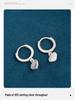 Korean Rhinestone Heart Ear Cuff 925 Sterling Silver Earrings for Women