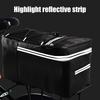 15L Bicycle Shelf Bag Waterproof Bicycle Rear Rack Storage Luggage with Reflective Stripes&Zipper PU Multi Pocket Elastic Strap