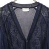Pringle Argyle Langarm V-Ausschnitt Strick-Cardigan 38 Marine Herren Gebraucht