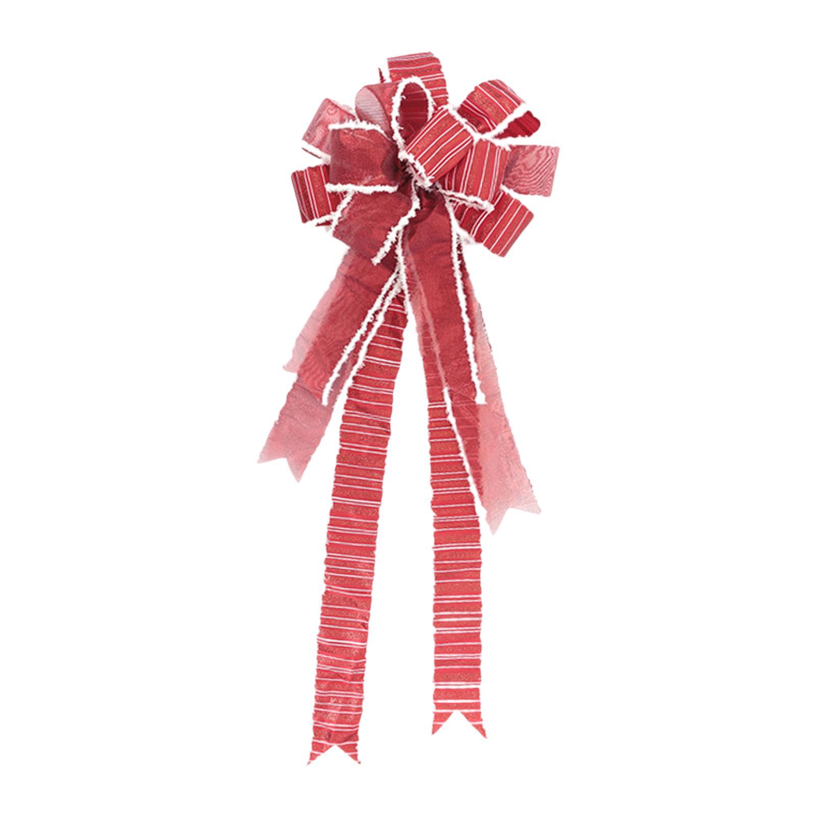 

Верхушка для рождественской елки, бант, украшение на рождественскую елку, декоративный классический рождественский декор, украшение на рождественскую елку для вечеринок, товары для дома