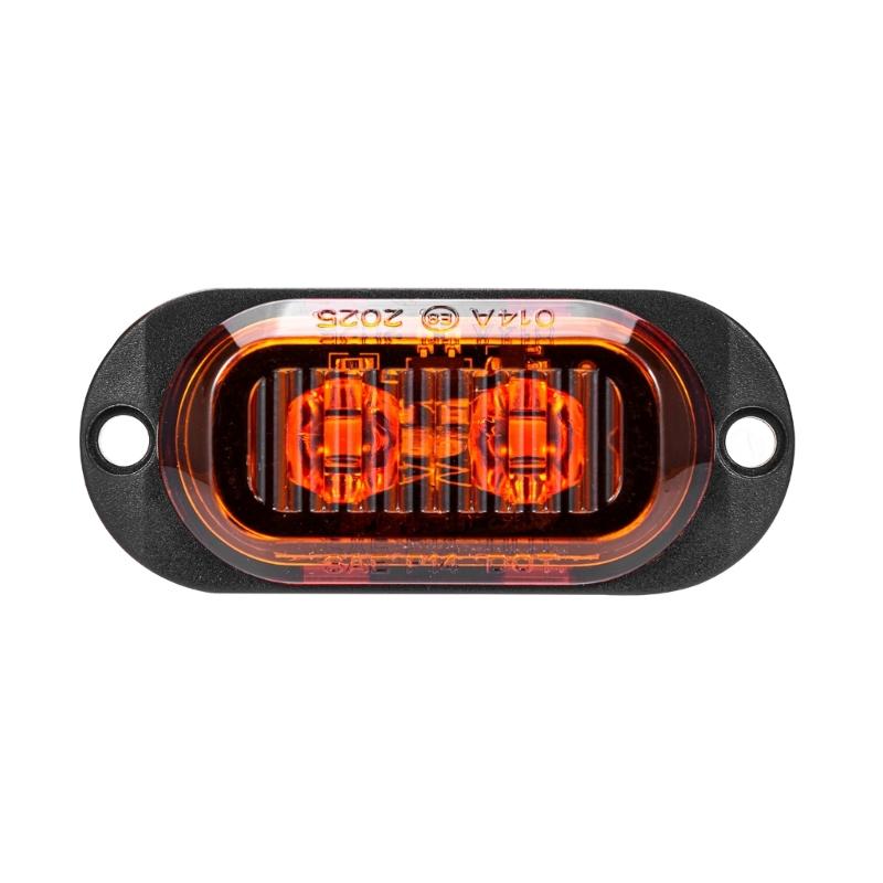 LKW Anhänger Seitenmarkierungsleuchte 2LED Linsentechnologie 12V-24V Weite Eingangsspannungen Wetterfest Straßenverkehrssichtbarkeitsverbesserer