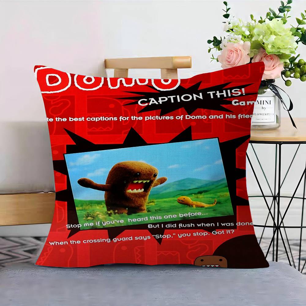 Cute Domo-Kun Pillow Anime Pillow Sofa Bed Head Pillow Cover Cushion Cover 45x45 Cm Fashion