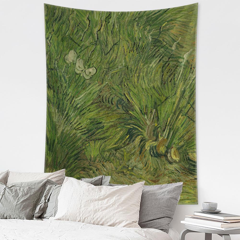 Umutsuzluk Güvesi Goblen Duvar Asma Van Gogh Yağlıboya Hippi Tapiz Sanat Estetik Oda Oturma Odası Ev Dekorasyonu