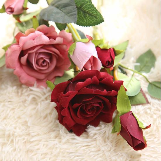 Kunstig Rose Blomster Klut Midtpunkt Håndverk Bryllupsfest Hjem Dekor