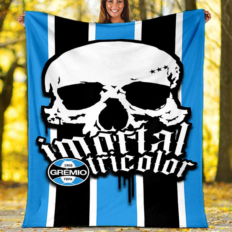 Grêmio logo printed blanket—lightweight,soft,warm;versatile blanket all seasons—perfect as &air-conditioning throw,nap blanket