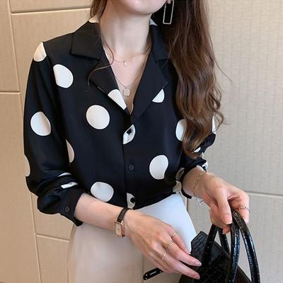 Γυναικείο Πουκάμισο Plus Size με Κομψή Μπλούζα με Κουμπιά και Πέτο, Μακρυμάνικο, Καλοκαιρινό Μπλούζα, Vintage, Casual, Γυναικεία Ρούχα