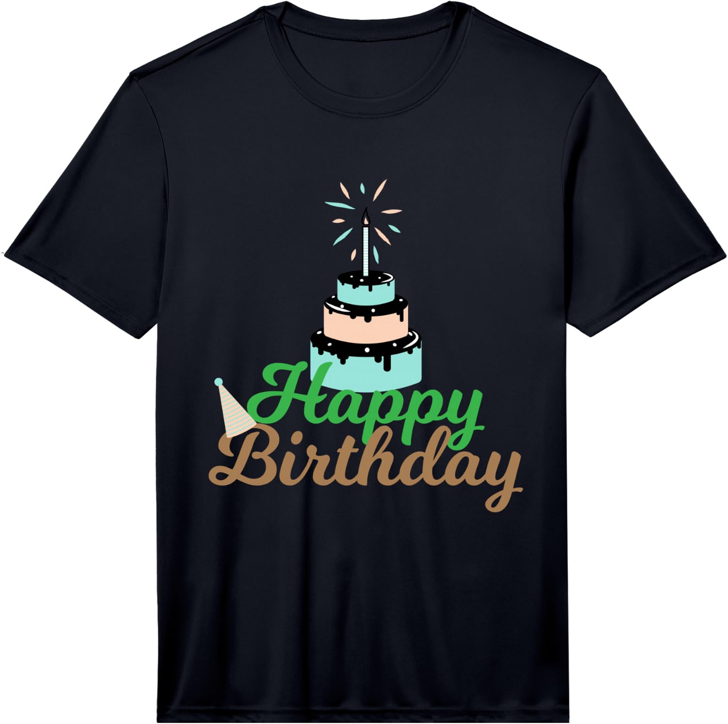 Happy Birthday Cute Cake Gift T-Shirt Performance T-Shirt Unisex T-Shirt L