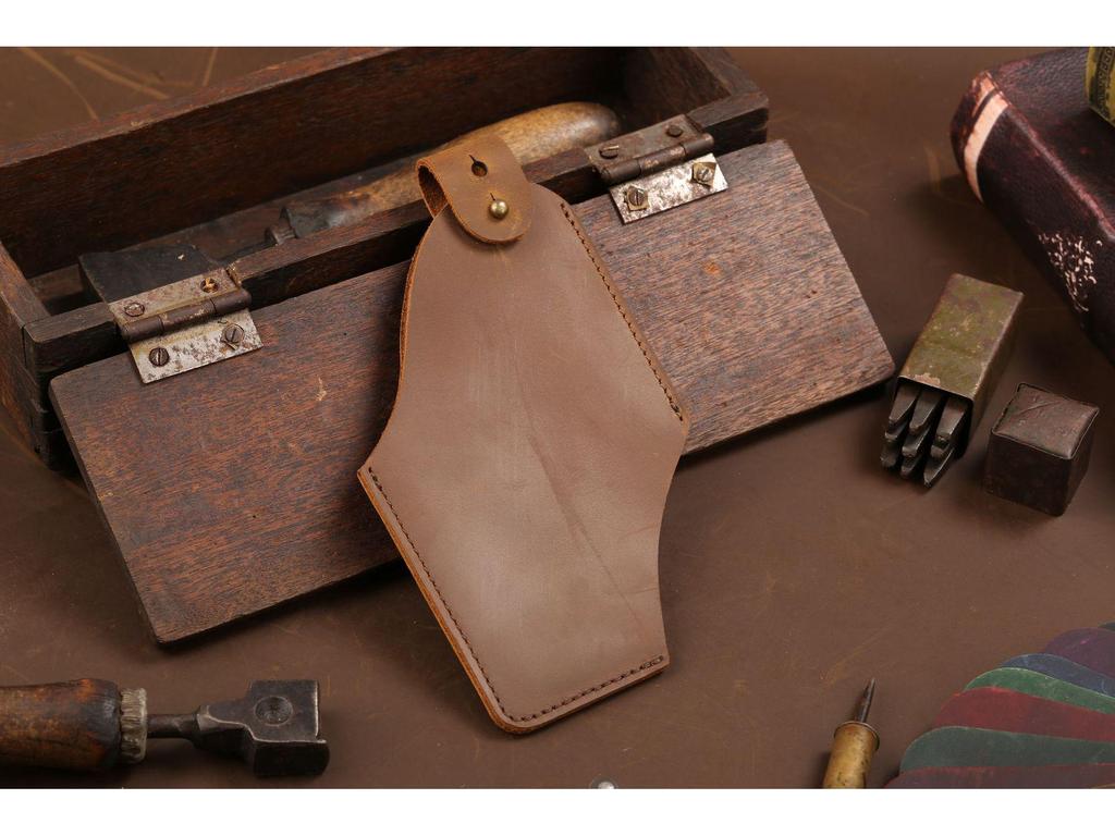 Genuine Leather EDC Tactical Phone Pouch - Men's Outdoor Waist Protective Case