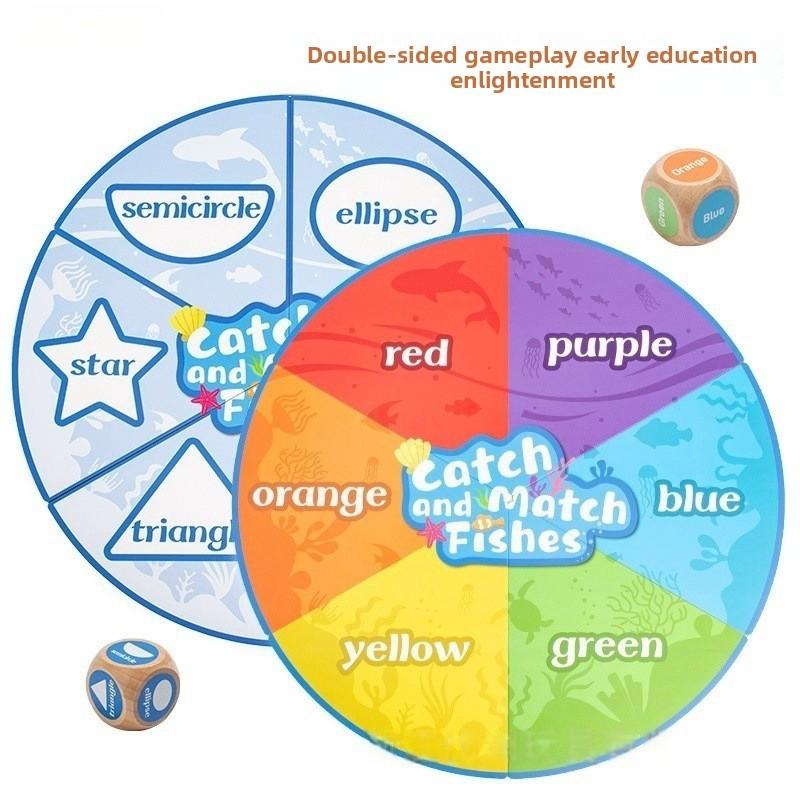 Fishing Wooden Magnetic Puzzle Toy With Color Matching For Kids Play Educational