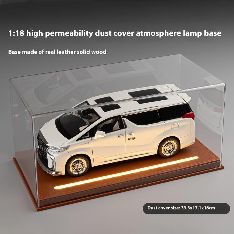 1:18 Car Model Base PVC Dust Cover Lighted Transparent Display Box Bookshelf Decoration Present For Boys Home Decor Kids Toys