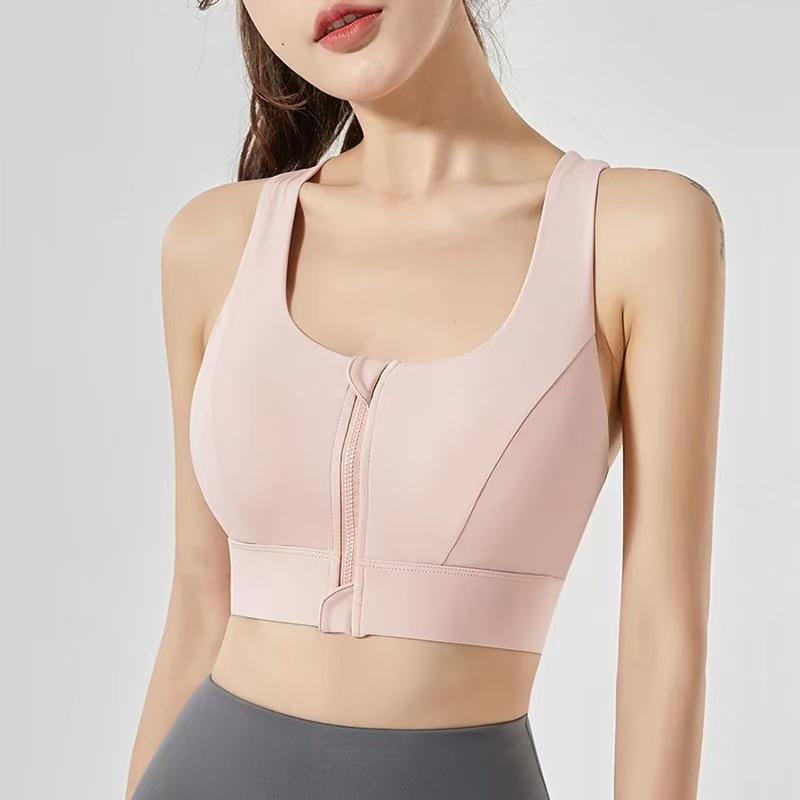 

Женский регулируемый спортивный бюстгальтер с высокой степенью поддержки - Ударопрочный, Предотвращающий провисание, Фитнес-жилет больших размеров S розовый